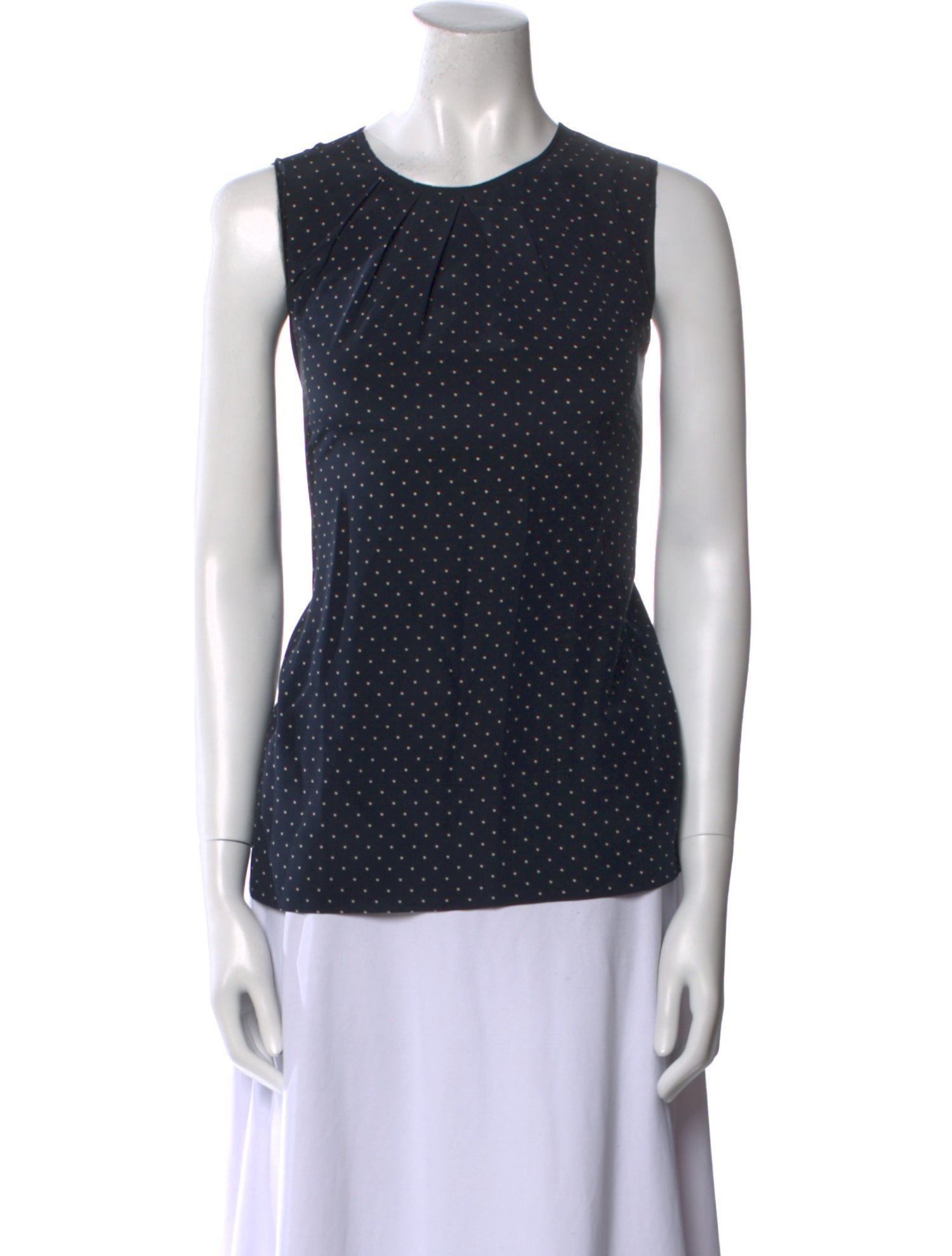 DKNY Silk Polka Dot Print Top