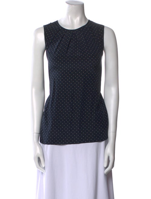 DKNY Silk Polka Dot Print Top