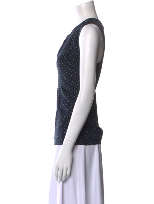 DKNY Silk Polka Dot Print Top