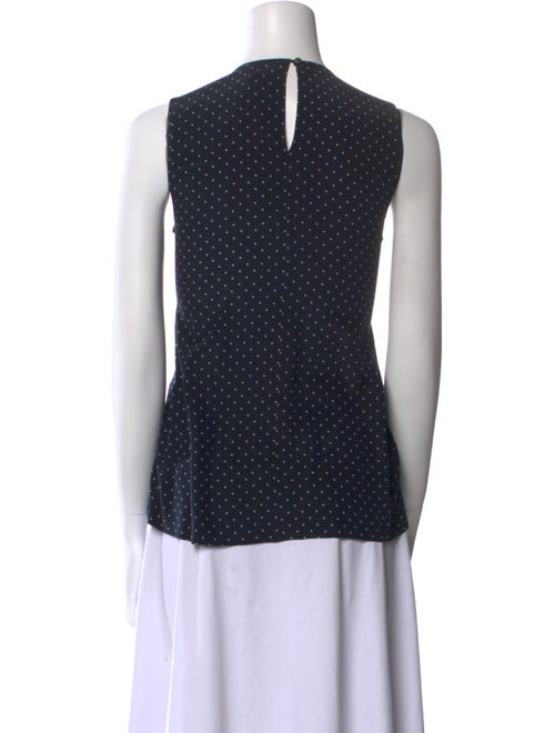 DKNY Silk Polka Dot Print Top