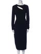 Donna Karan Bateau Neckline Midi Length Dress