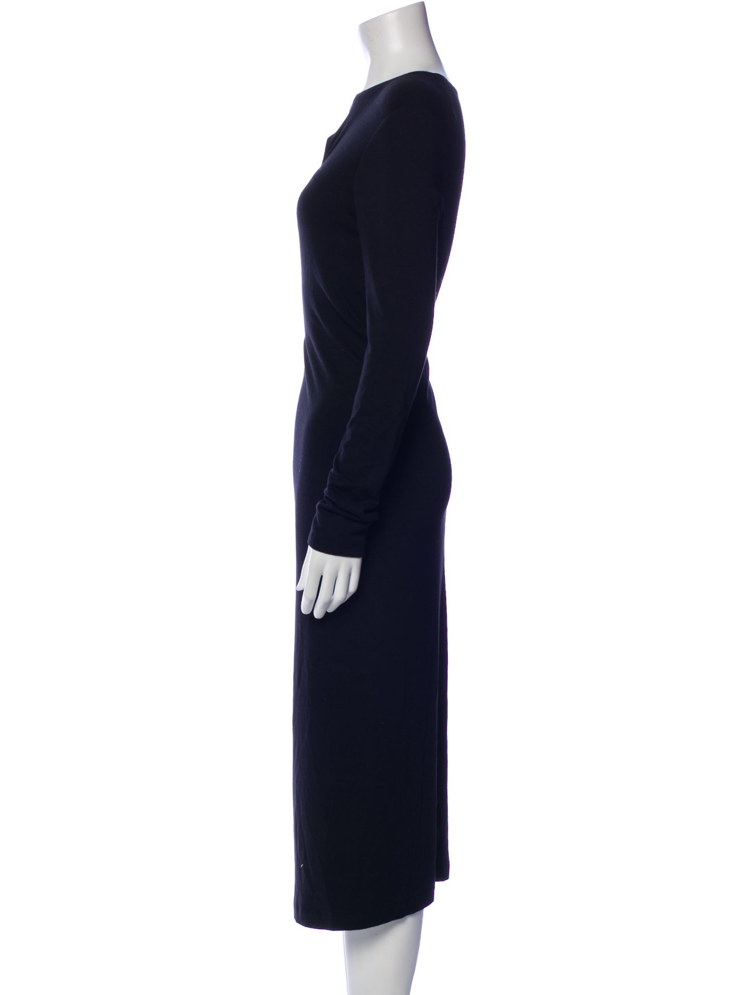 Donna Karan Bateau Neckline Midi Length Dress