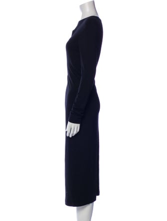 Donna Karan Bateau Neckline Midi Length Dress