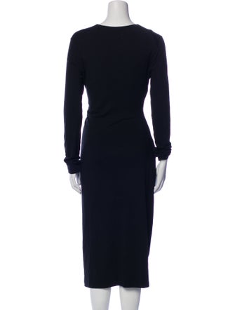 Donna Karan Bateau Neckline Midi Length Dress