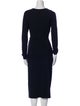 Donna Karan Bateau Neckline Midi Length Dress