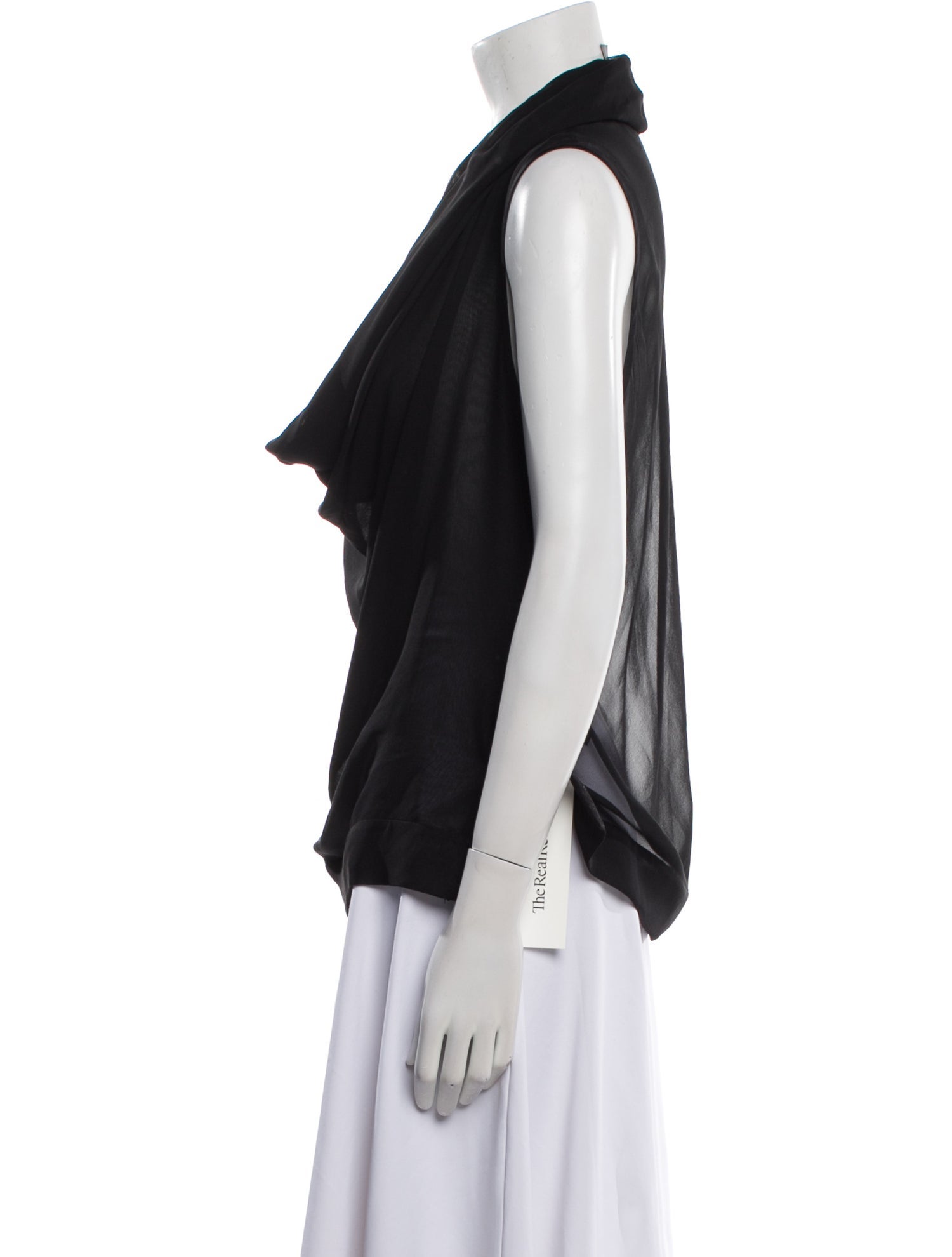 Donna Karan Silk Cowl Neck Top