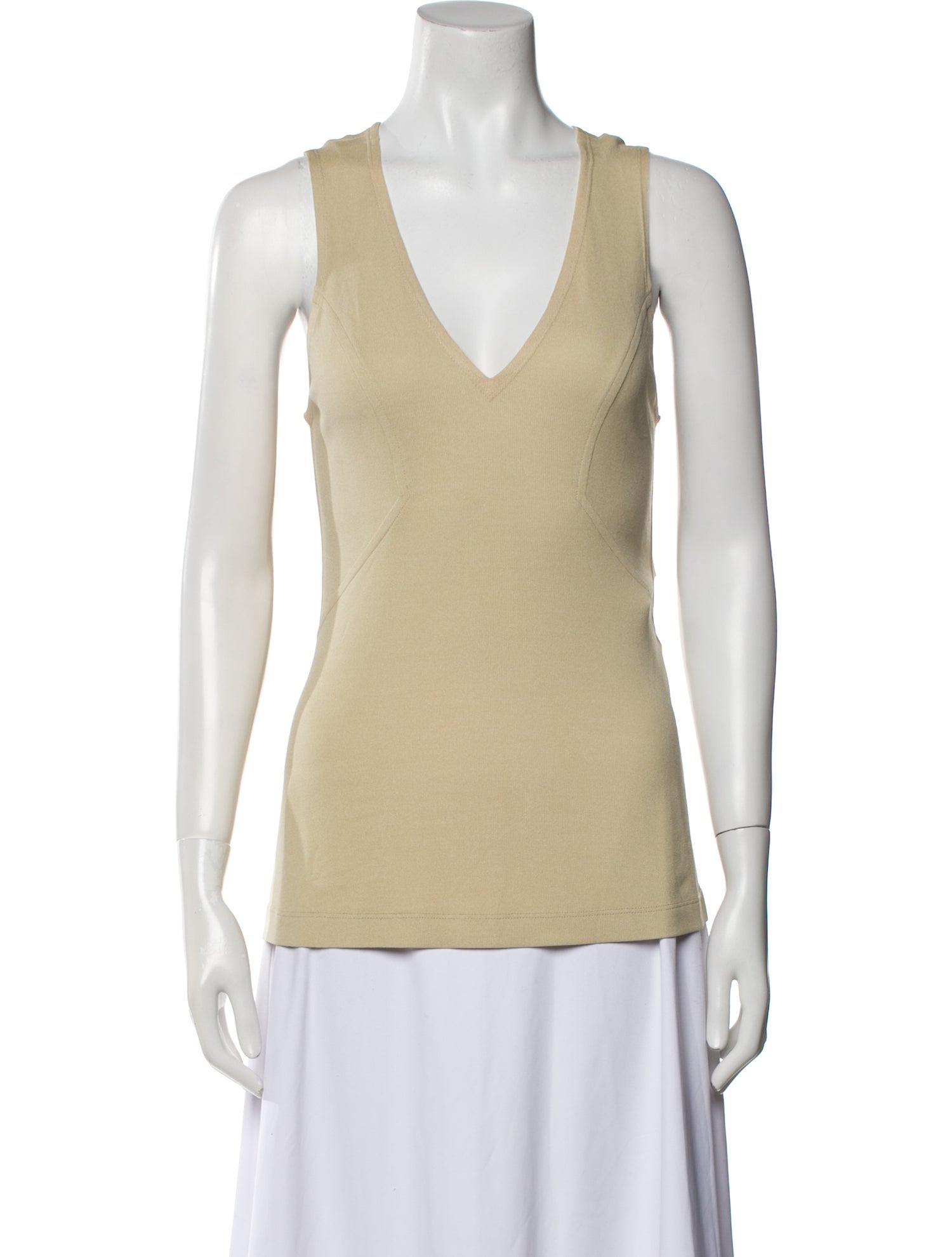 Donna Karan V-Neck Sleeveless Top