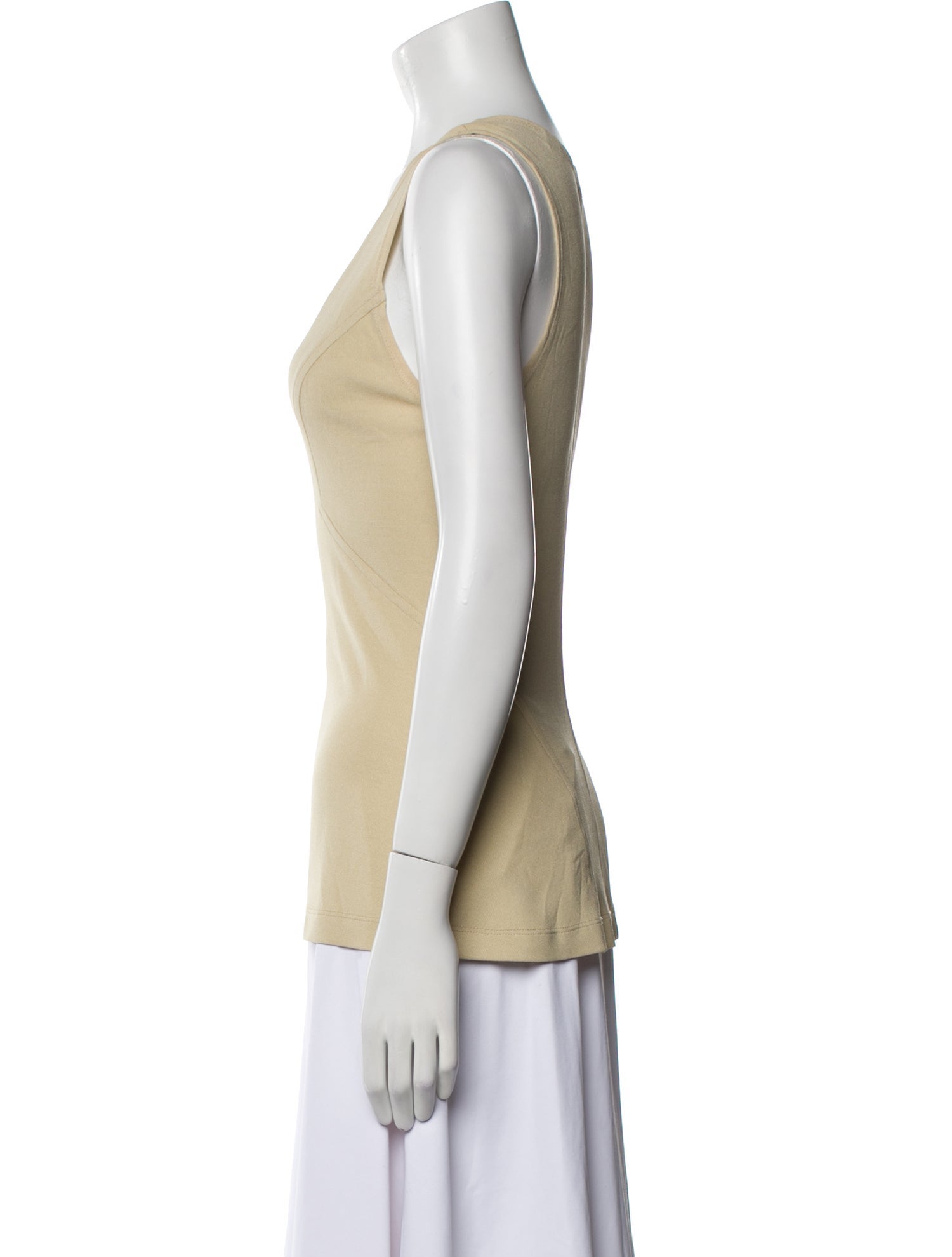 Donna Karan V-Neck Sleeveless Top
