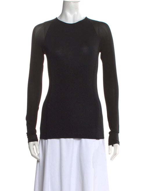 Donna Karan Crew Neck Long Sleeve Top