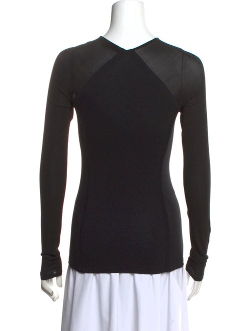 Donna Karan Crew Neck Long Sleeve Top