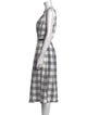 Donna Karan Plaid Print Midi Length Dress