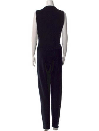 Donna Karan Wool V-Neck Jumpsuit