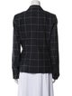 Donna Karan Linen Plaid Print Blazer