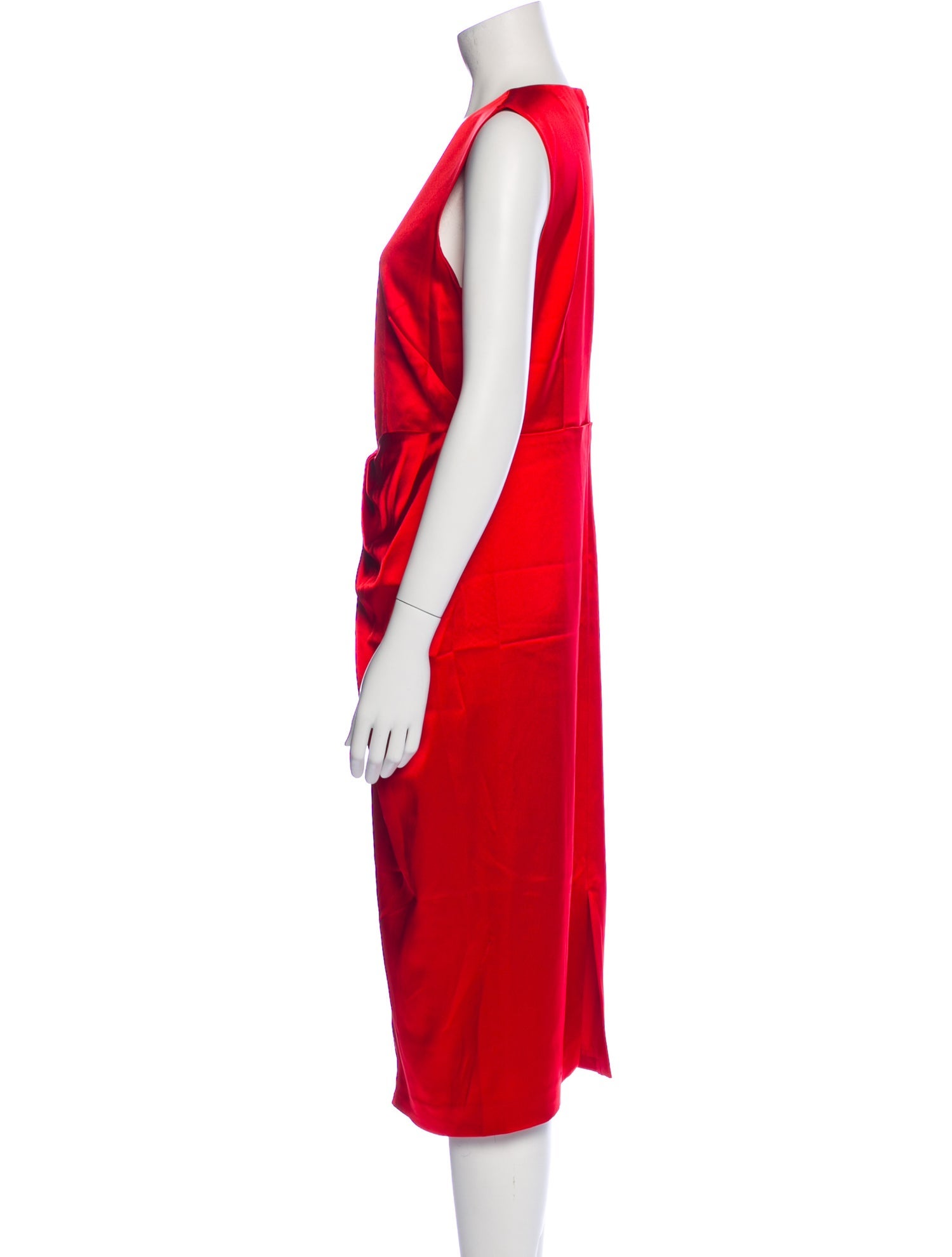Donna Karan Crew Neck Midi Length Dress