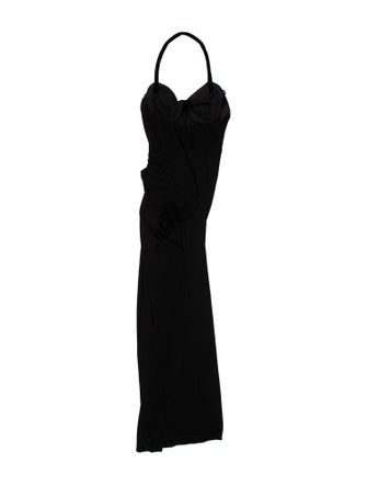 Donna Karan Cowl Neck Long Dress