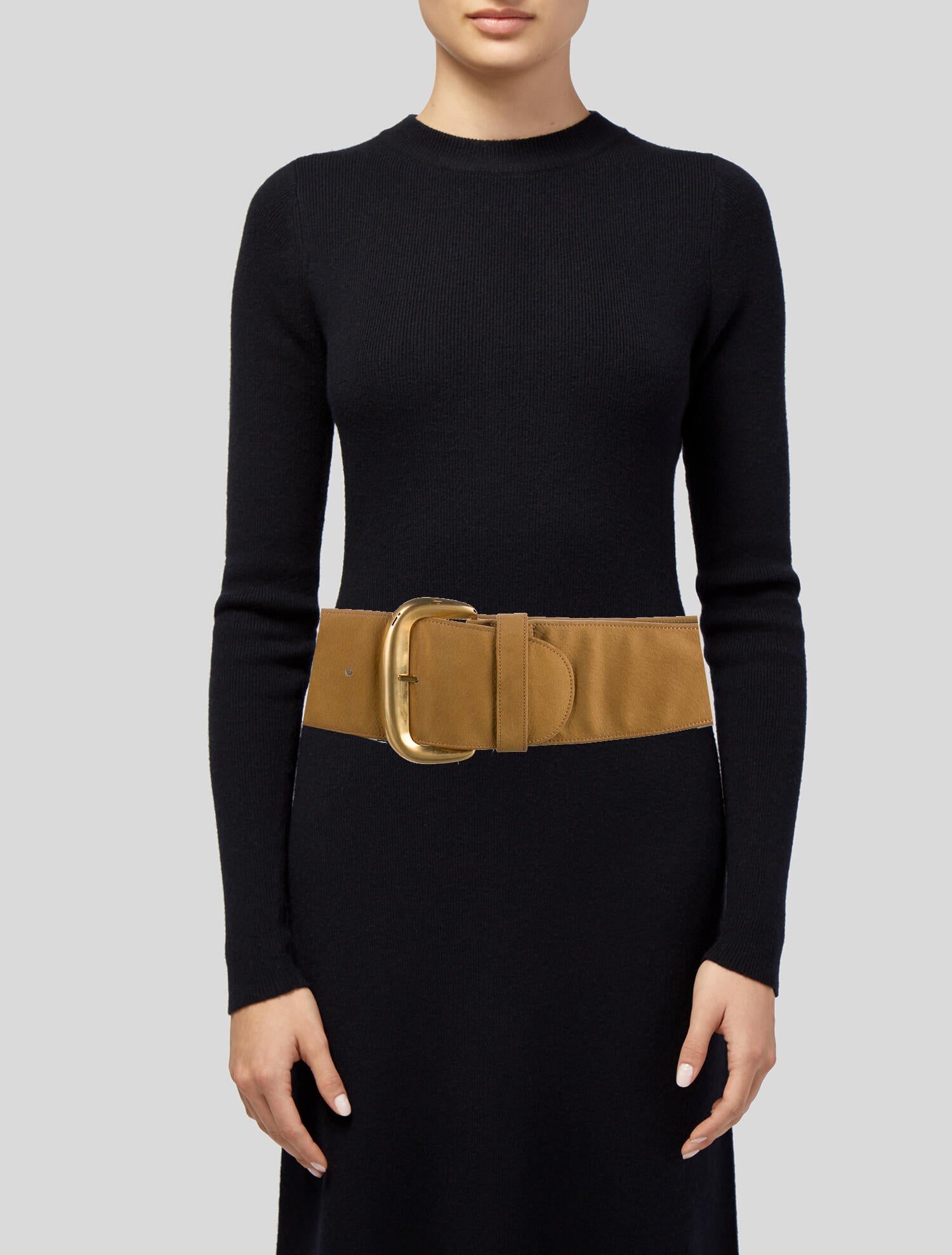 Donna Karan Wide Suede Waist Belt