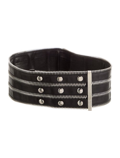 Donna Karan Wide Leather Waist Belt