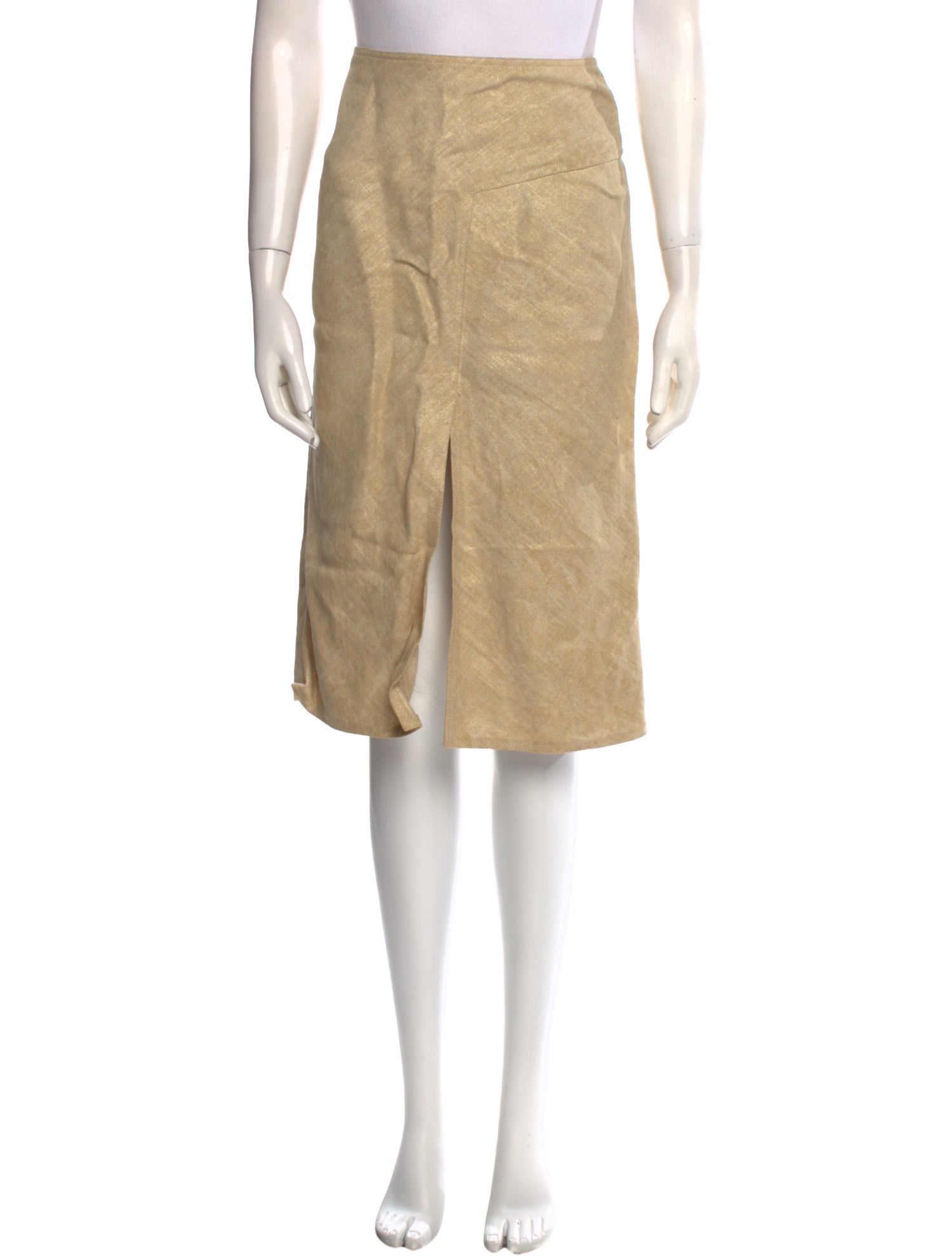 Donna Karan Linen Knee-Length Skirt