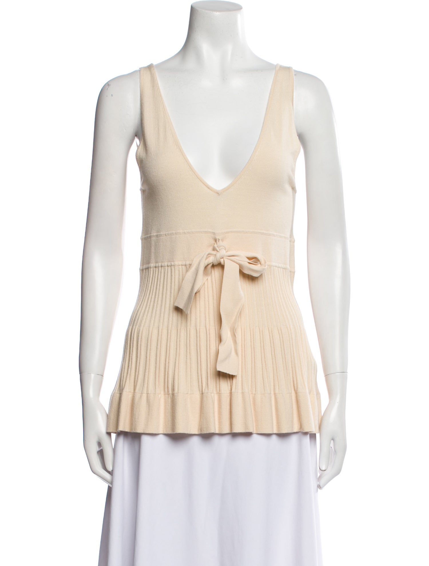 Donna Karan V-Neck Sleeveless Top