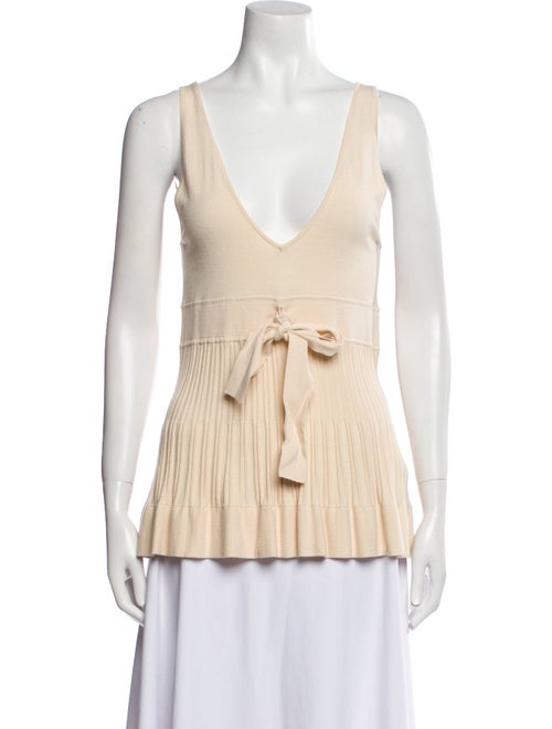 Donna Karan V-Neck Sleeveless Top