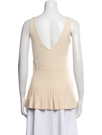 Donna Karan V-Neck Sleeveless Top