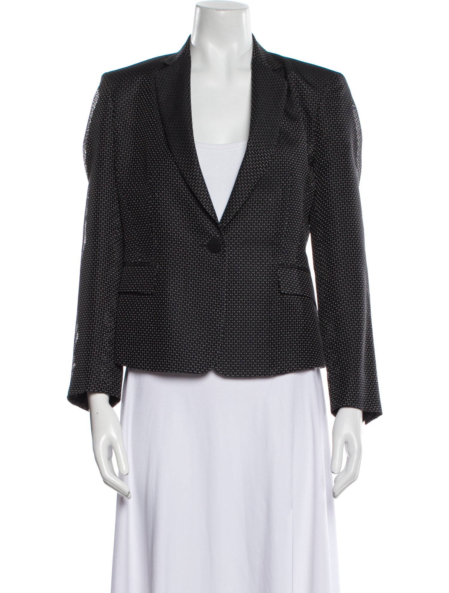 Donna Karan Silk Printed Blazer