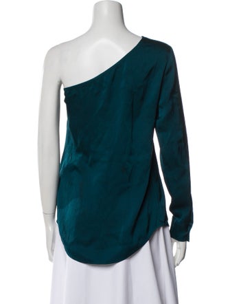 Donna Karan Silk One-Shoulder Blouse