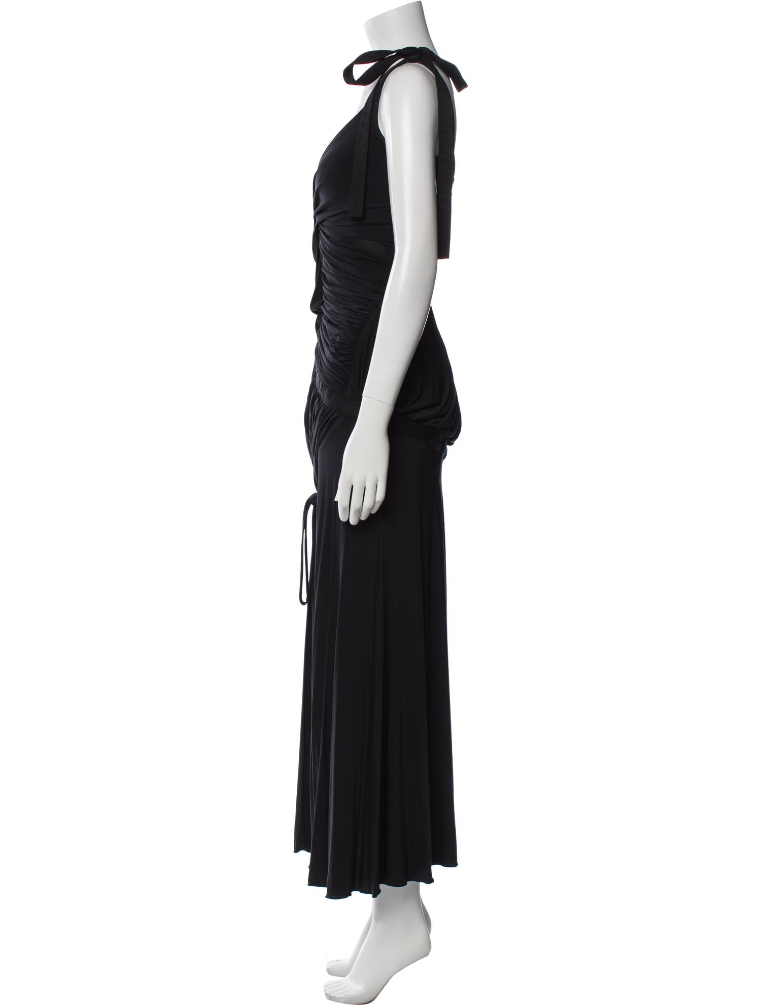 Donna Karan V-Neck Long Dress