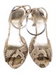 Donna Karan Snakeskin Animal Print Sandals