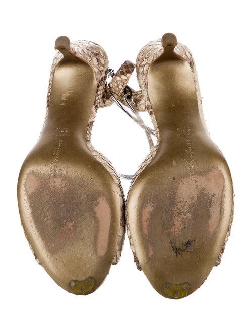 Donna Karan Snakeskin Animal Print Sandals