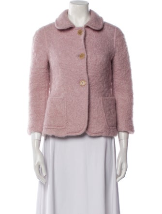 Donna Karan Mohair Faux Fur Jacket