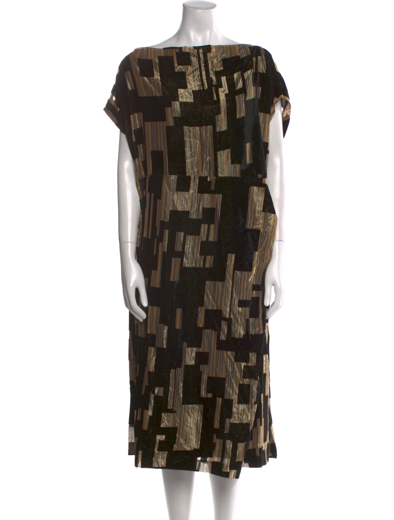 Donna Karan Printed Knee-Length Dress w/ Tags