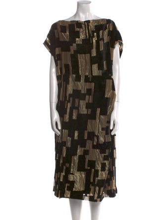 Donna Karan Printed Midi Length Dress