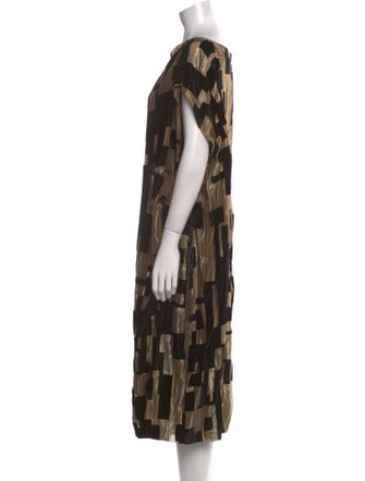 Donna Karan Printed Midi Length Dress