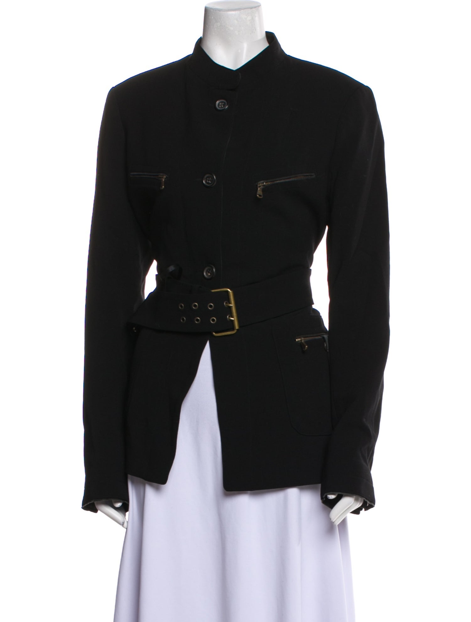 Donna Karan Wool Fur Jacket