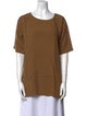 Donna Karan Silk Scoop Neck T-Shirt