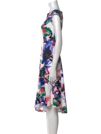 Donna Karan Floral Print Midi Length Dress