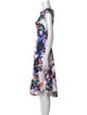 Donna Karan Floral Print Midi Length Dress