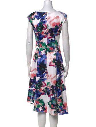 Donna Karan Floral Print Midi Length Dress