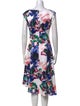 Donna Karan Floral Print Midi Length Dress