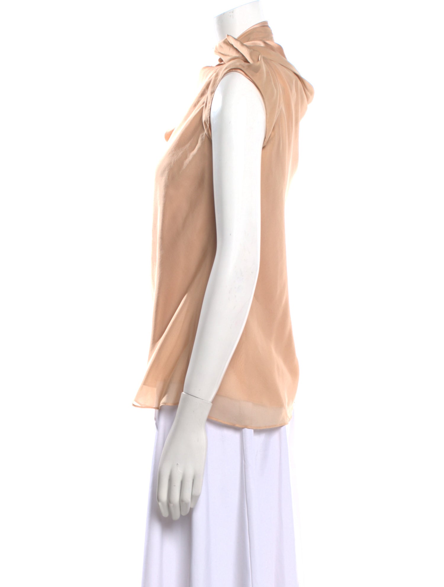 Donna Karan Silk Cowl Neck Top