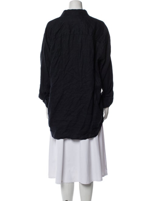 Donna Karan Long Sleeve Button-Up Top