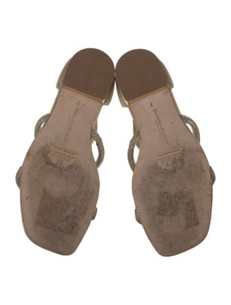 Donna Karan Leather Gladiator Sandals