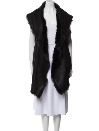 Donna Karan Shearling Faux Fur Coat
