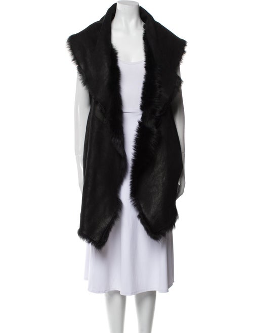 Donna Karan Shearling Faux Fur Coat