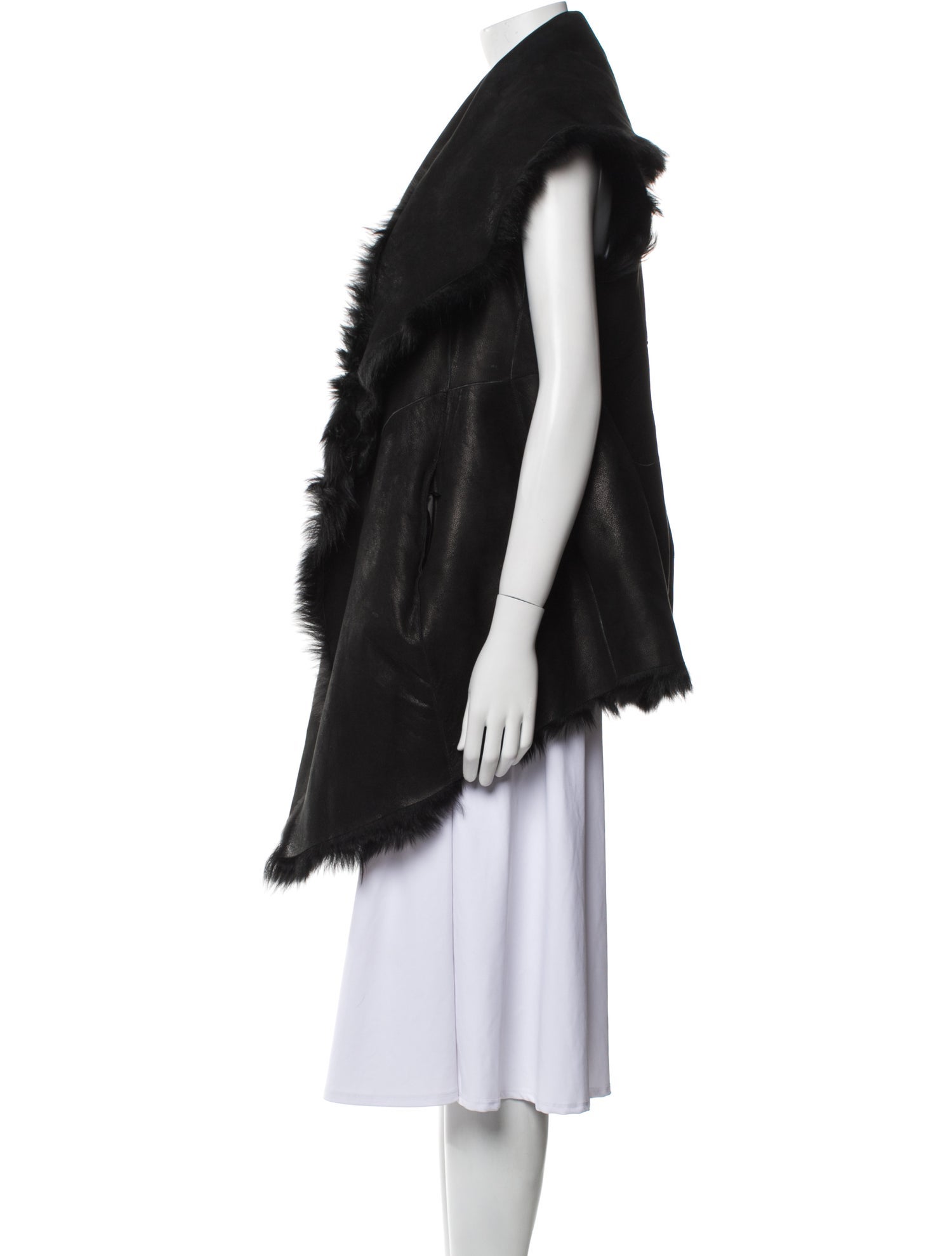 Donna Karan Shearling Faux Fur Coat