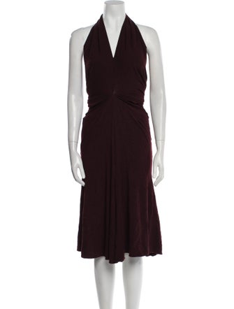 Donna Karan Wool Midi Length Dress