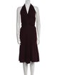 Donna Karan Wool Midi Length Dress