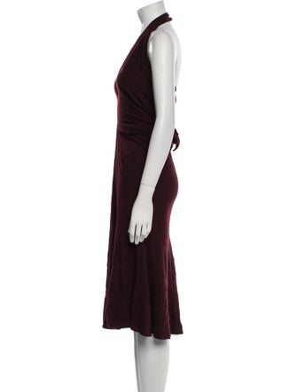 Donna Karan Wool Midi Length Dress