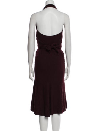 Donna Karan Wool Midi Length Dress